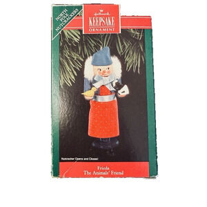 Hallmark Keepsake Ornaments 1992 Frieda The Animals' Friend Nutcracker VTG